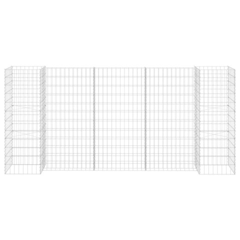  Donica gabionowa w kształcie H, drut stalowy, 260x40x120 cm Lumarko!