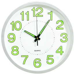 Lumarko Fluorescencyjny zegar ścienny, biały, 30 cm!