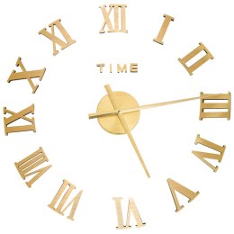  Zegar ścienny 3D, nowoczesny design, złoty, 100 cm, XXL Lumarko!