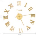  Zegar ścienny 3D, nowoczesny design, złoty, 100 cm, XXL Lumarko!
