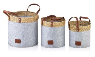  Amparo Komplet 3 Koszy 28xh28cm,24xh24cm 20xh20cm Lumarko!