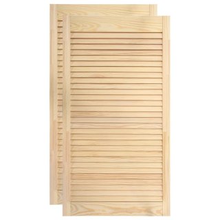 VidaXL Drzwi żaluzjowe do szafki, 2 szt., 99,3x39,4 cm, drewno sosnowe