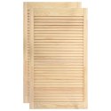  Drzwi żaluzjowe, 2 szt., lite drewno sosnowe, 99,3 x 49,4 cm Lumarko!