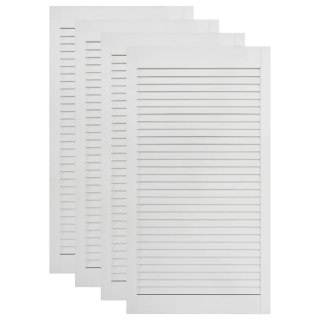 VidaXL Drzwi żaluzjowe do szafki, 4 szt., białe, 99,3x39,4 cm, sosnowe