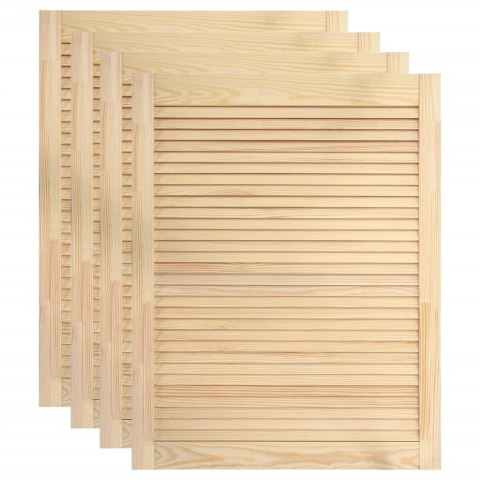  Drzwi żaluzjowe, 4 szt., lite drewno sosnowe, 61,5 x 39,4 cm Lumarko!