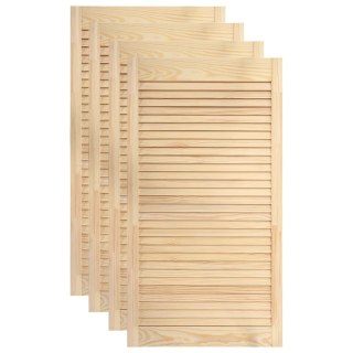 VidaXL Drzwi żaluzjowe do szafki, 4 szt., 99,3x39,4 cm, drewno sosnowe