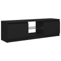  Szafka pod TV z oświetleniem LED, czarna, 120 x 30 x 35,5 cm Lumarko!