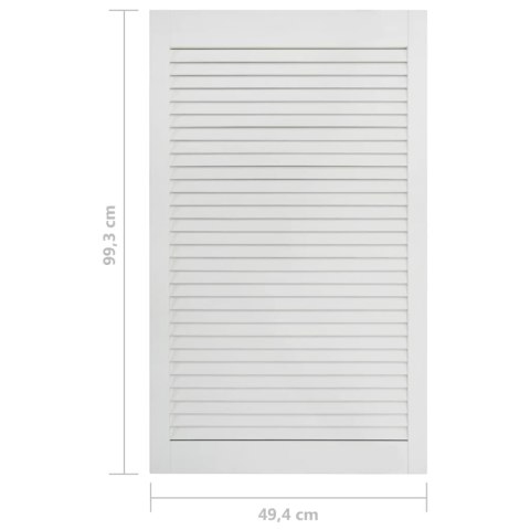  Drzwi żaluzjowe, drewno sosnowe, białe, 99,3 x 49,4 cm Lumarko!