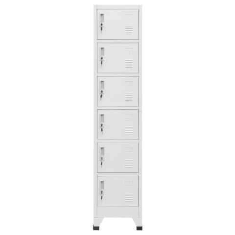  Szafa zamykana na klucz, jasnoszara, 38x40x180 cm, stalowa Lumarko!