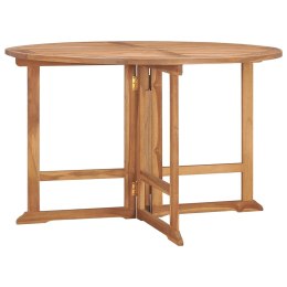  Składany stół ogrodowy, Ø110x75 cm, lite drewno tekowe Lumarko!