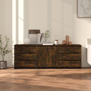  3-częściowy kredens, dąb wędzony, materiał drewnopochodny Lumarko!