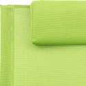  Leżak z poduszką, stal i tkanina textilene, zielony Lumarko!