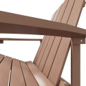  Krzesło Adirondack z podnóżkiem, HDPE, brązowe Lumarko!