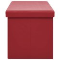  Składana ławka ze schowkiem, kolor winna czerwień, PVC Lumarko!