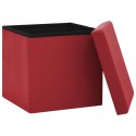  Składany stołek ze schowkiem, winna czerwień, PVC Lumarko!