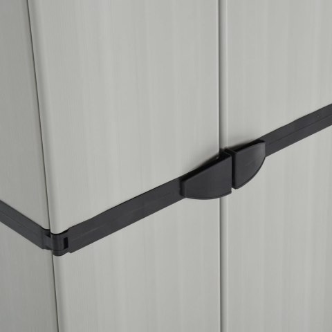  Szafa ogrodowa z 3 półkami, szaro-czarna, 68x40x168 cm Lumarko!