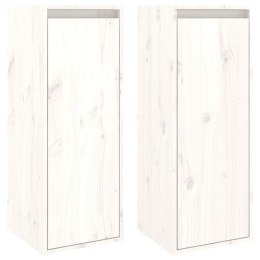  Szafki ścienne, 2 szt., białe, 30x30x80 cm, lite drewno sosnowe Lumarko!
