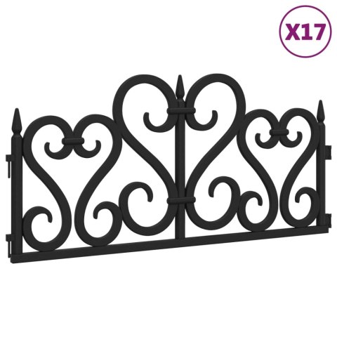  Obrzeża trawnikowe, 17 szt., czarne, 10 m, PP Lumarko!