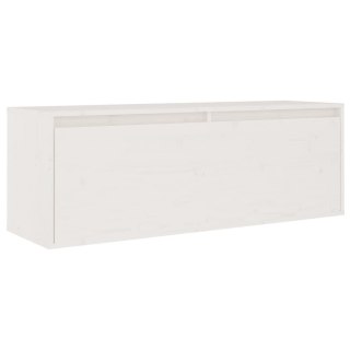 VidaXL Szafka ścienna, biała, 100x30x35 cm, lite drewno sosnowe