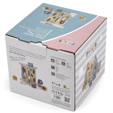  Drewniany Edukacyjny Sorter Z Klockami Piramida Lumarko!