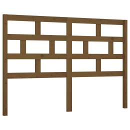  Wezgłowie łóżka, brązowe, 141x4x100 cm, lite drewno sosnowe Lumarko!