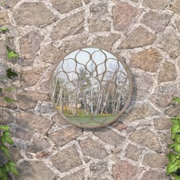  Lustro ogrodowe, kolor piaskowy, 60x3 cm, okrągła żelazna rama Lumarko!