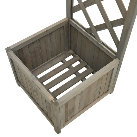  Pergola ogrodowa z donicami, szara, lite drewno jodłowe Lumarko!