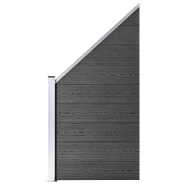  Panel ogrodzeniowy, WPC, 95x(105-180) cm, czarny Lumarko!