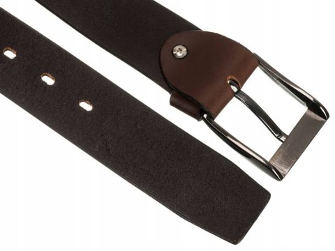 Męski, skórzany pasek z klasyczną klamrą — Peterson