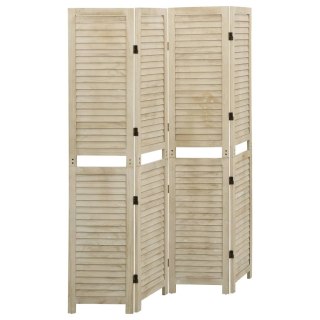  Parawan 4-panelowy, 140x165 cm, lite drewno paulownia Lumarko!