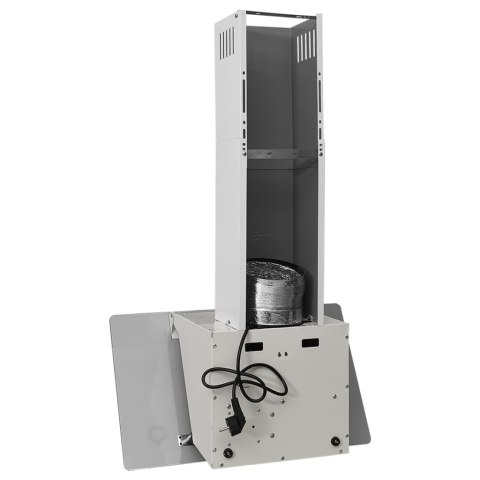  Ścienny okap kuchenny, 60 cm, stal i hartowane szkło, biały Lumarko!