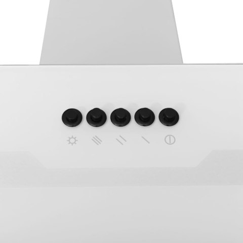  Ścienny okap kuchenny, 60 cm, stal i hartowane szkło, biały Lumarko!