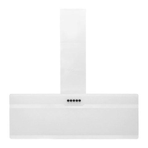  Ścienny okap kuchenny, 90 cm, stal i hartowane szkło, biały Lumarko!