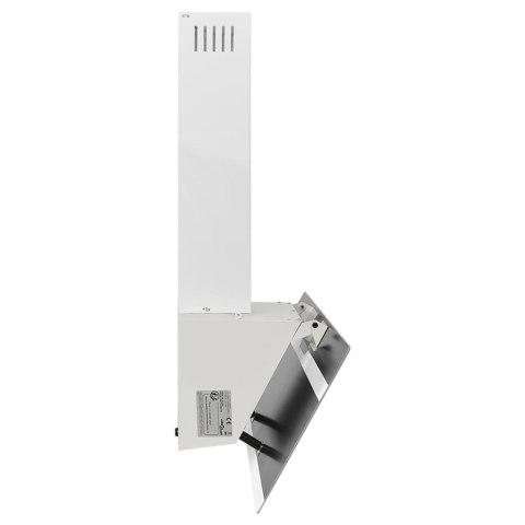  Ścienny okap kuchenny, 90 cm, stal i hartowane szkło, biały Lumarko!