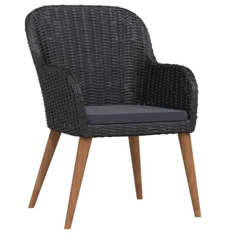  9-częściowy zestaw mebli ogrodowych z poduszkami, czarny Lumarko!