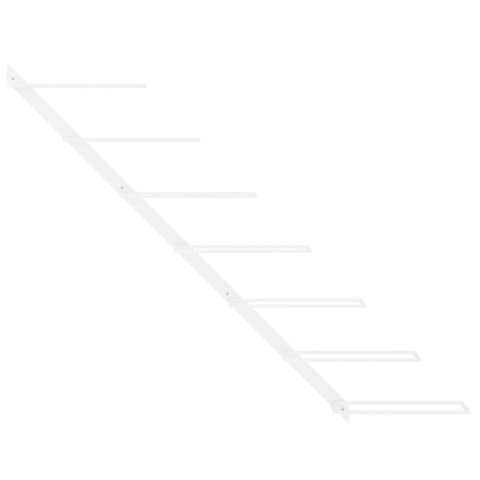  Ścienny uchwyt na 7 butelek wina, biały, metalowy Lumarko!