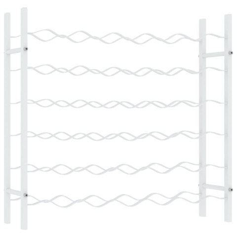  Stojak na 36 butelek wina, biały, metalowy Lumarko!