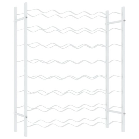  Stojak na 48 butelek wina, biały, metalowy Lumarko!