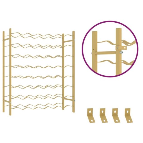  Stojak na 48 butelek wina, złoty, metalowy Lumarko!