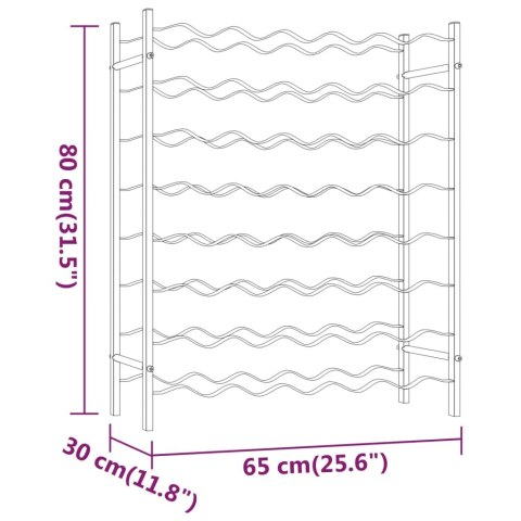  Stojak na 48 butelek wina, złoty, metalowy Lumarko!