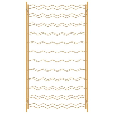  Stojak na 72 butelki wina, złoty, metalowy Lumarko!