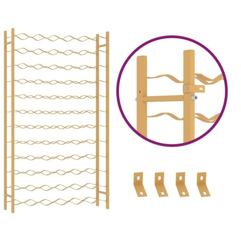  Stojak na 72 butelki wina, złoty, metalowy Lumarko!