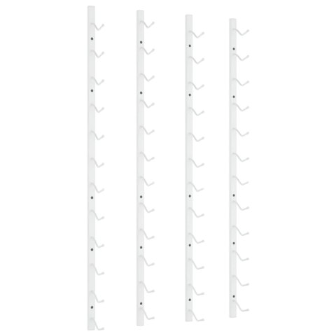  Uchwyty ścienne na 12 butelek wina, 2 szt., biały, żelazny Lumarko!