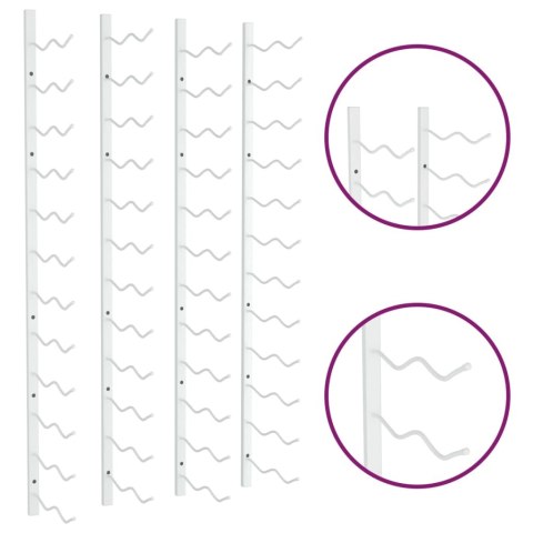  Uchwyty ścienne na 24 butelki wina, 2 szt., białe, żelazne Lumarko!