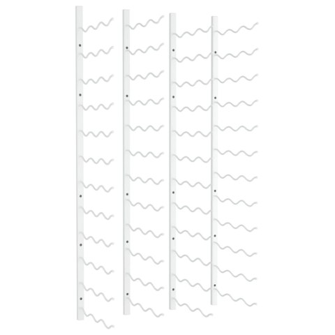  Uchwyty ścienne na 36 butelek wina, 2 szt., białe, żelazne Lumarko!