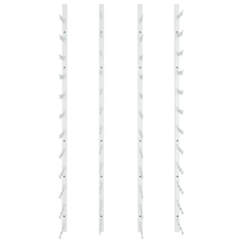  Uchwyty ścienne na 36 butelek wina, 2 szt., białe, żelazne Lumarko!