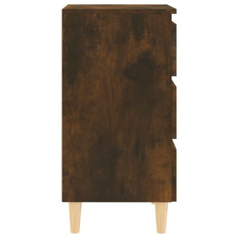  2 szafki nocne, drewniane nóżki, przydymiony dąb, 40x35x69 cm Lumarko!