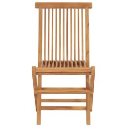  Składane krzesła ogrodowe, 2 szt., lite drewno tekowe Lumarko!