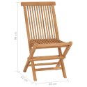  Składane krzesła ogrodowe, 2 szt., lite drewno tekowe Lumarko!