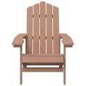  Krzesła ogrodowe Adirondack, 2 szt., HDPE, brązowe Lumarko!